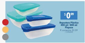 Tia Repostero plástico 400ml / 800ml plapasa oferta