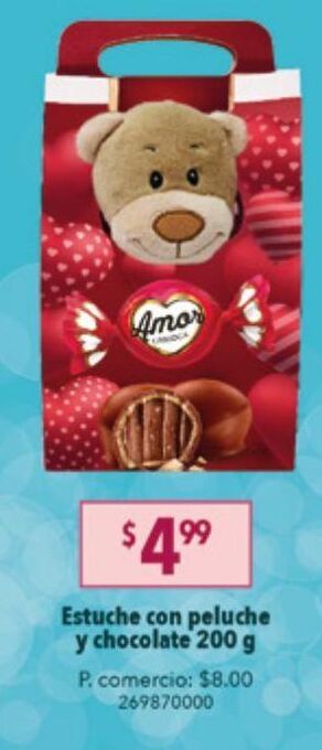 Tia Estuche con peluche y chocolate 200g oferta