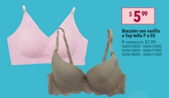 Tia Brassier con varilla o top oferta