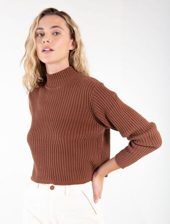 NAF NAF Tejido de cuello redondo manga larga oferta
