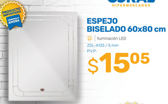 Coral Hipermercados ESPEJO BISELADO 60x80 cm oferta
