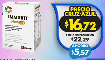 Farmacias Cruz Azul IMMUVIT plus Q10 oferta