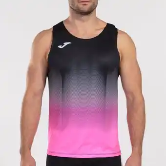 Joma Camiseta tirantes hombre elite vii negro rosa flúor blanco oferta