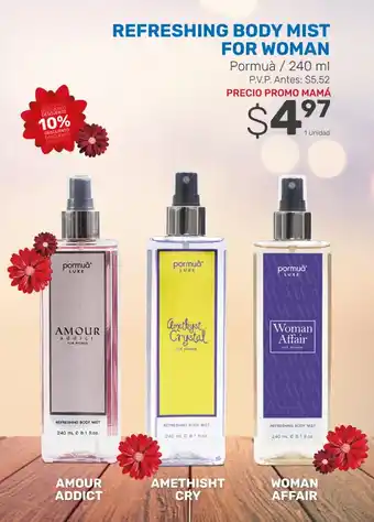 Coral Hipermercados REFRESHING BODY MIST FOR WOMAN Pormuà / 240 ml oferta