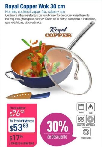 TVentas Royal Copper Wok 30 cm oferta