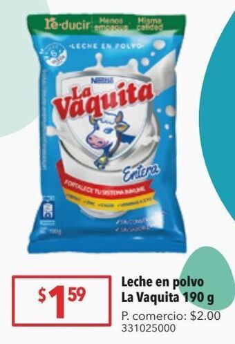 Tia Leche en polvo la vaquita 190g oferta
