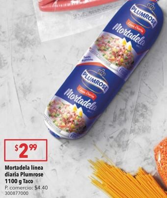 Tia Mortadela línea diaria plumrose 1100g taco oferta
