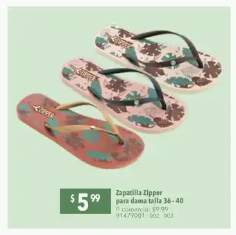 Tia Zapatilla zipper para dama oferta
