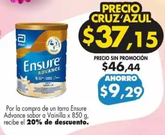 Farmacias Cruz Azul Ensure 850G oferta