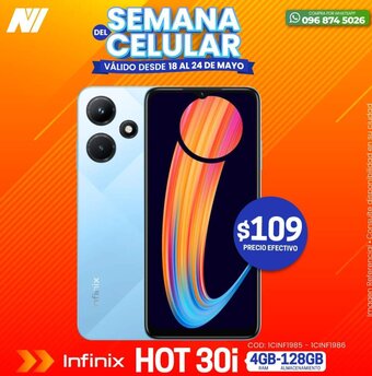 Novicompu Infinix HOT 30i 4GB-128GB oferta