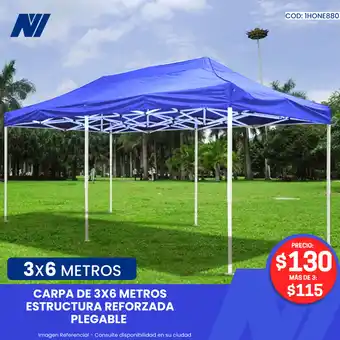 Novicompu CARPA DE 3X6 METROS ESTRUCTURA REFORZADA PLEGABLE oferta