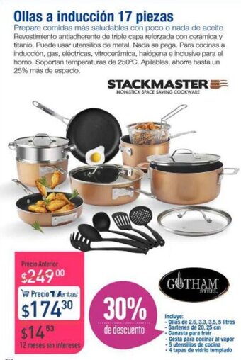 TVentas Ollas a inducción 17 piezas oferta