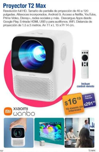 TVentas Proyector T2 Max oferta