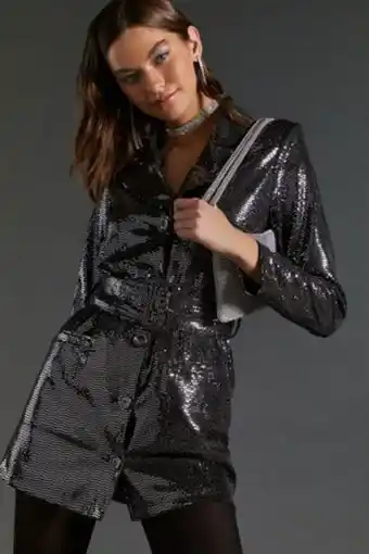 Forever 21 Sequin belted blazer mini dress oferta