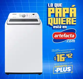 Artefacta COD: 1418401 LAVADORA WA19A3353GW/AP SAMSUNG CUOTAS SEMANALES oferta