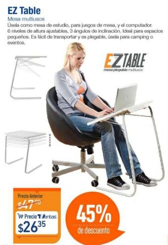 TVentas EZ Table Mesa multiusos oferta