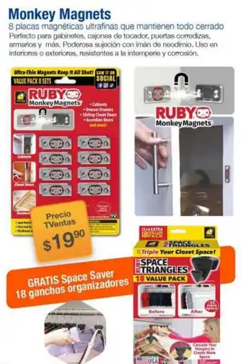 TVentas Monkey Magnets 8 placas RUBY oferta