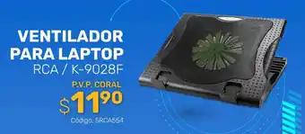 Coral Hipermercados VENTILADOR PARA LAPTOP RCA / K-9028F oferta