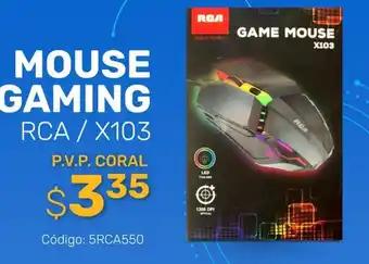 Coral Hipermercados MOUSE GAMING RCA / X103 oferta