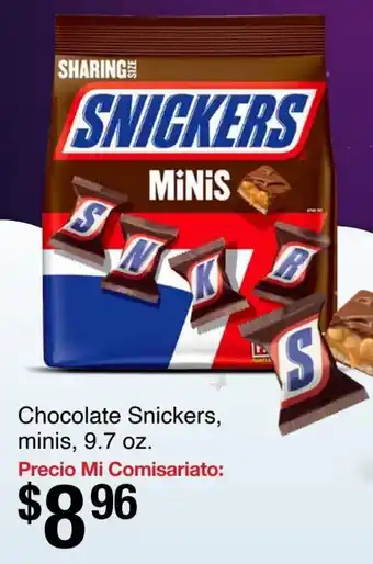 Mi Comisariato Chocolate Snickers, minis, 9.7 oz. oferta