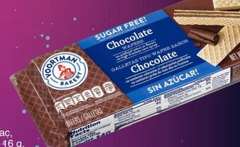 Mi Comisariato Galleta wafer Voortman, chocolate, sin azúcar, 255 g. oferta