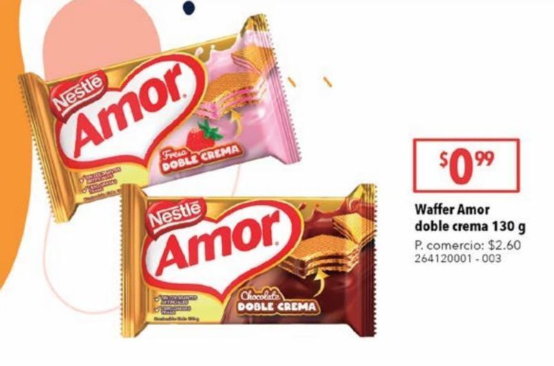Tia Waffer amor doble crema 130g oferta