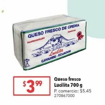 Tia Queso fresco lucilita 700g oferta