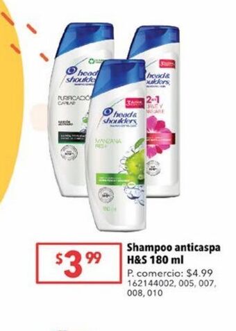 Tia Shampoo anticaspa h&s 180ml oferta