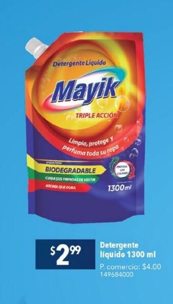 Tia Detergente líquido mayik 1300ml oferta