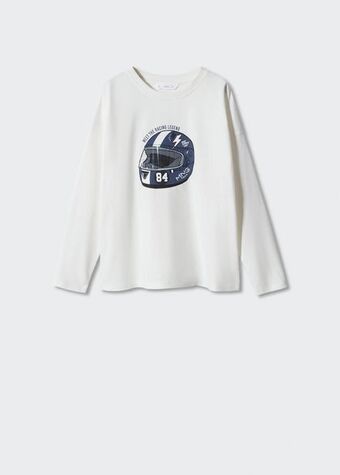 Mango Camiseta algodón manga larga oferta