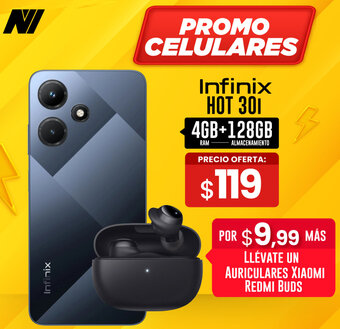 Novicompu Infinix HOT 301 4GB+128GB oferta