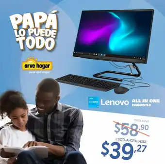 Orve Hogar intel CORe Lenovo ALL IN ONE FOEUOOSYLD oferta
