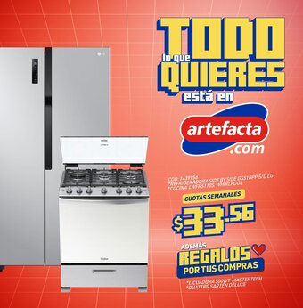 Artefacta REFRIGERADORA SIDE BY SIDE GS51BPP S/D LG *COCINA LWFR5110S WHIRLPOOL CUOTAS SEMANALES oferta