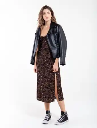 NAF NAF Vestido largo animal print oferta
