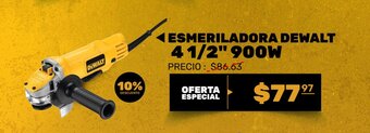 Coral Hipermercados ESMERILADORA DEWALT 4½" 900W oferta