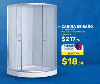 Coral Hipermercados CABINA DE BAÑO ALUMBLANCO MEDIDAS: 100X100X195CM oferta