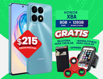 Novicompu HONOR X8A 8GB + 128GB oferta