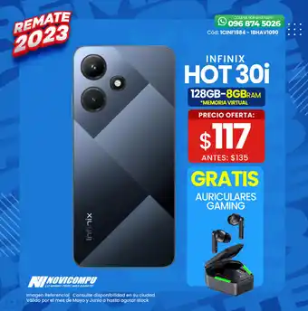 Novicompu INFINIX HOT 30i 128GB - 8GBRAM oferta