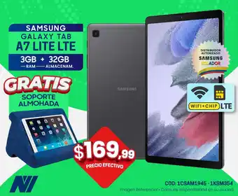 Novicompu SAMSUNG GALAXY TAB A7 LITE LTE 3GB + 32GB GRATIS SOPORTE ALMOHADA oferta