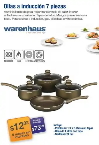 TVentas warenhaus Ollas a inducción 7 piezas oferta