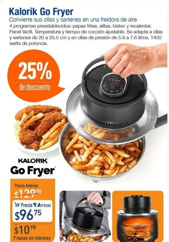 TVentas Kalorik Go Fryer oferta