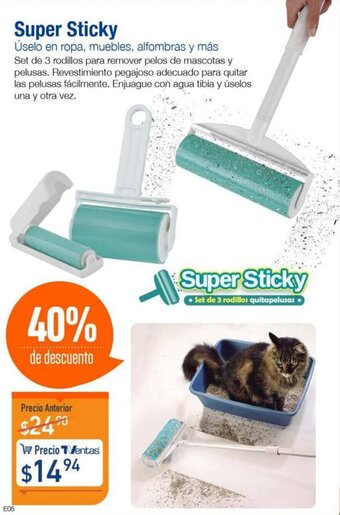 TVentas Super Sticky Úselo en ropa, muebles, alfombras y más oferta