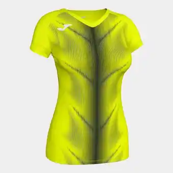 Joma Camiseta manga corta mujer olimpia amarillo flúor negro oferta