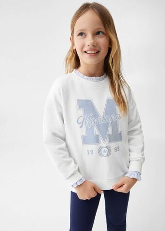 Mango Sudadera algodón estampada oferta