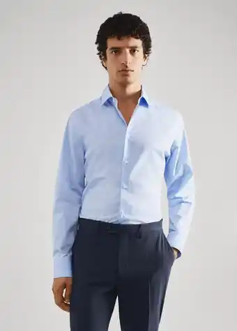 Mango Camisa traje slim fit algodón oferta