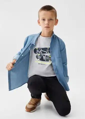 Mango Camiseta manga larga estampada oferta