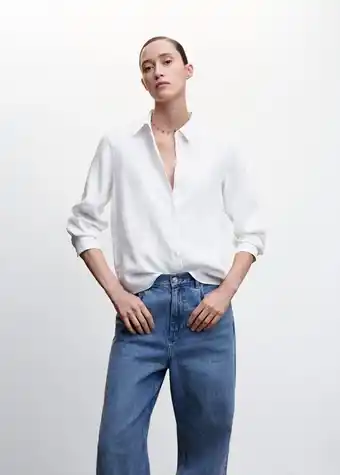 Mango Camisa 100% lino oferta