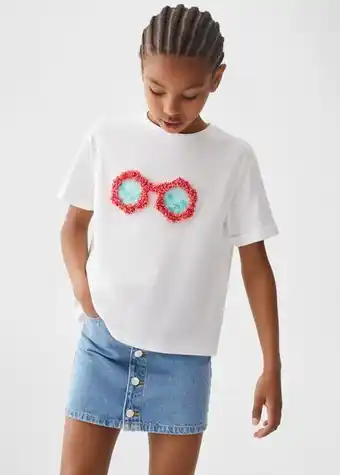 Mango Camiseta estampado textura oferta