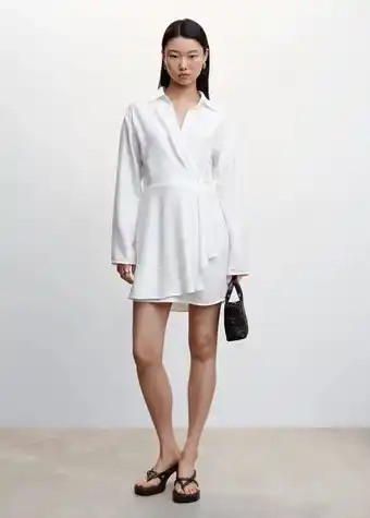 Mango Vestido cruzado botón oferta