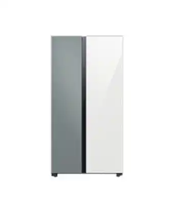 Samsung Refrigeradora bespoke side by side con fabricador dual de hielo 23 cu.fc., 640l rs23cb700a7ged oferta